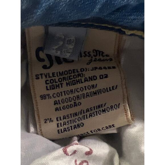 Miss Me Women’s Mid Rise Stretch‎ Embellished Cropped Denim Jeans Size 29 Blue - Picture 7 of 7